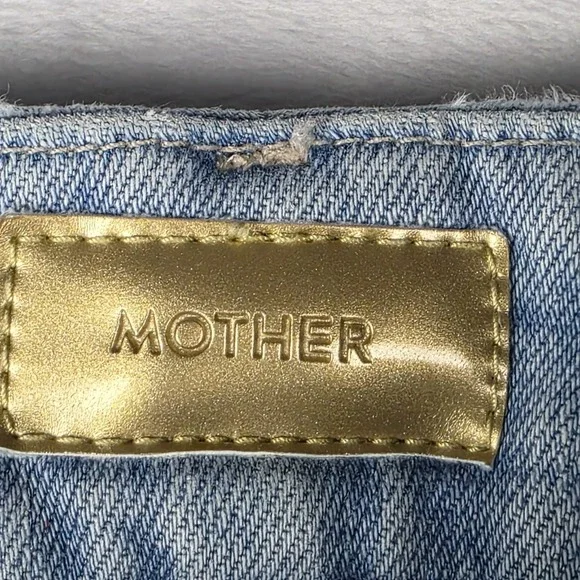 Mother Jeans Womens Size 25 The Looker Ankle Snippet Zapped Ligh Wash Blue Denim - Picture 3 of 15